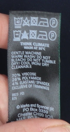 Marks and Spencer Women’s Black High Rise Magic Leggings Size 8 Regular