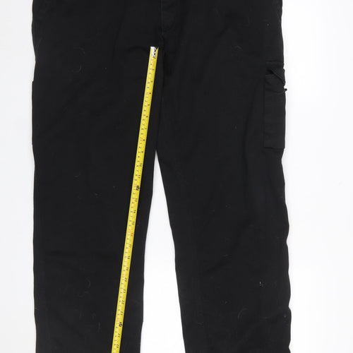 ORN Mens Black Cargo Workwear Trousers Size 42R Polyester Cotton
