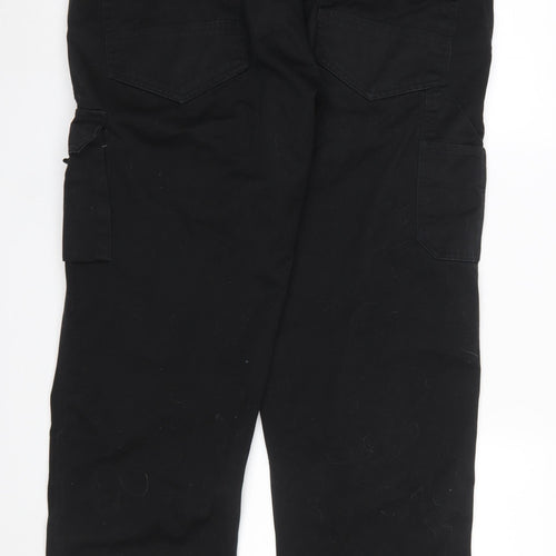 ORN Mens Black Cargo Workwear Trousers Size 42R Polyester Cotton