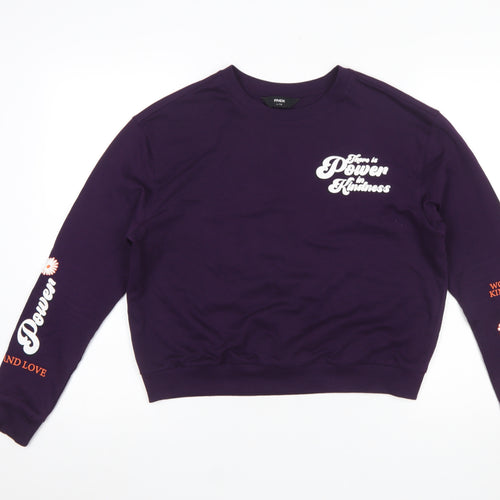 Max Women's Purple Graphic Pullover Sweatshirt Size 14