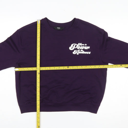 Max Women's Purple Graphic Pullover Sweatshirt Size 14