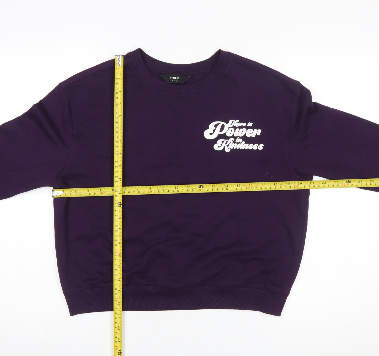 Max Women's Purple Graphic Pullover Sweatshirt Size 14
