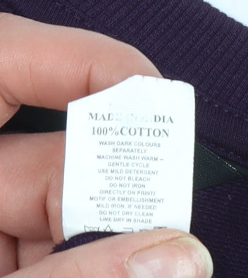 Max Women's Purple Graphic Pullover Sweatshirt Size 14