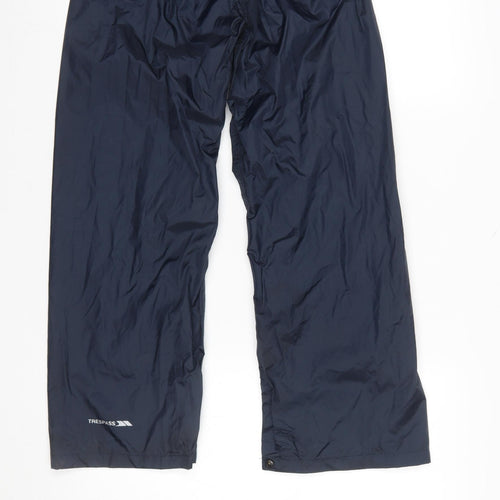 Trespass Boys Blue 9-10 Years Waterproof Windproof Rain Trousers
