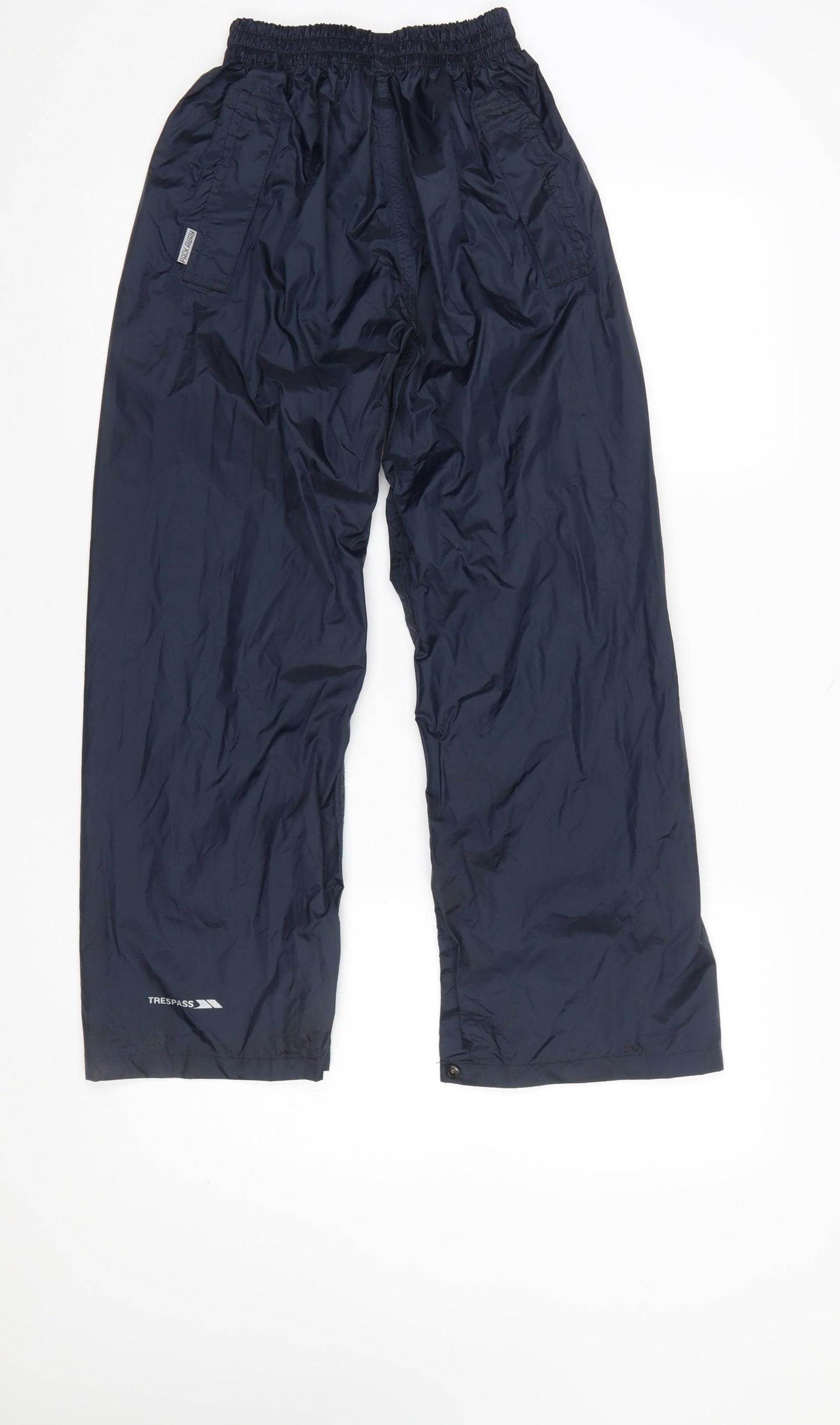 Trespass Boys Blue 9-10 Years Waterproof Windproof Rain Trousers