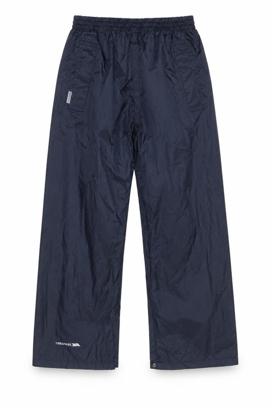 Trespass Boys Blue 9-10 Years Waterproof Windproof Rain Trousers