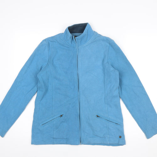 Dash Women Blue Size 10 Full Zip Cotton Hoodie Sweatshirt