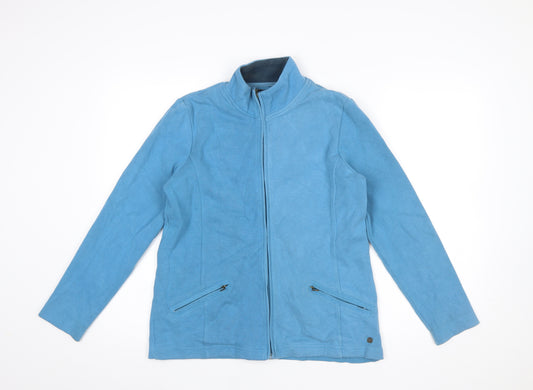 Dash Women Blue Size 10 Full Zip Cotton Hoodie Sweatshirt