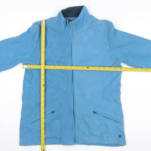 Dash Women Blue Size 10 Full Zip Cotton Hoodie Sweatshirt