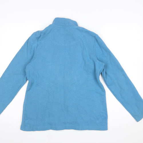 Dash Women Blue Size 10 Full Zip Cotton Hoodie Sweatshirt