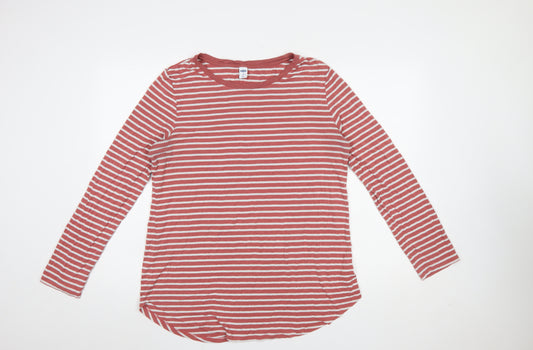 Old Navy Women’s Red White Striped Long Sleeve Luxe T-Shirt XL