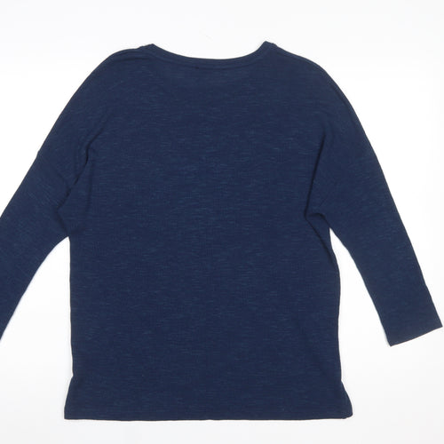 Tu Women’s Blue Sequin Butterfly Pullover Jumper Size 12