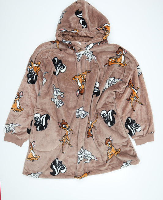Primark Disney Women's Brown Fleece Hooded Bambi Robe M