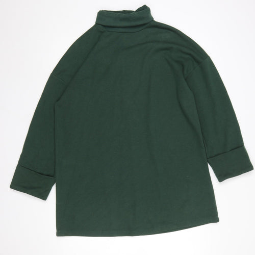 ASOS Women Green Roll Neck Long Sleeve Jersey Pullover Jumper UK 10