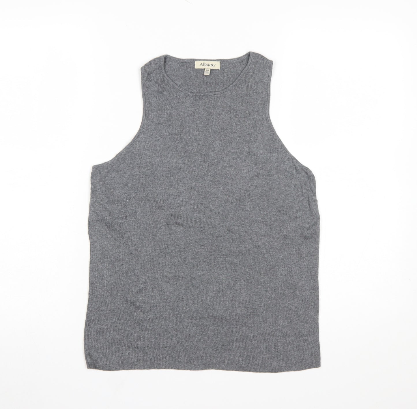 Albaray Women's Grey Knit Sleeveless Tank Top Size 16