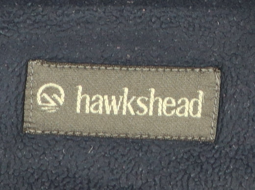 Hawkshead Men's Blue Fleece Button-Up Long Sleeve Shirt M