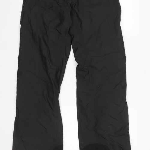 Wedze Womens Black Waterproof Snow Pants Size 12 Insulated Ski Trousers