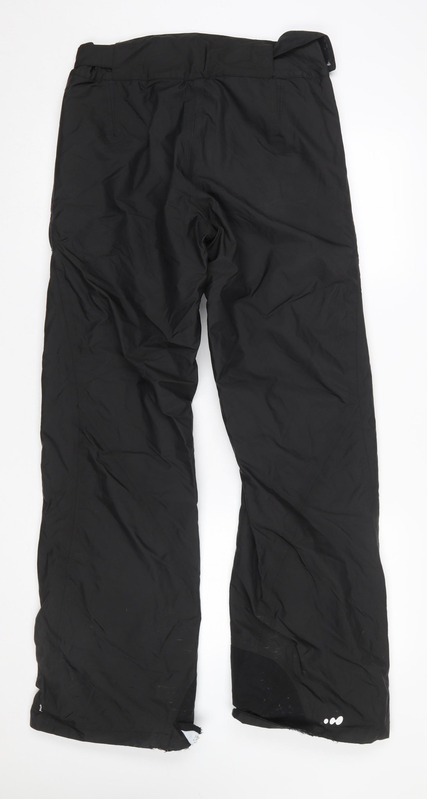 Wedze Womens Black Waterproof Snow Pants Size 12 Insulated Ski Trousers