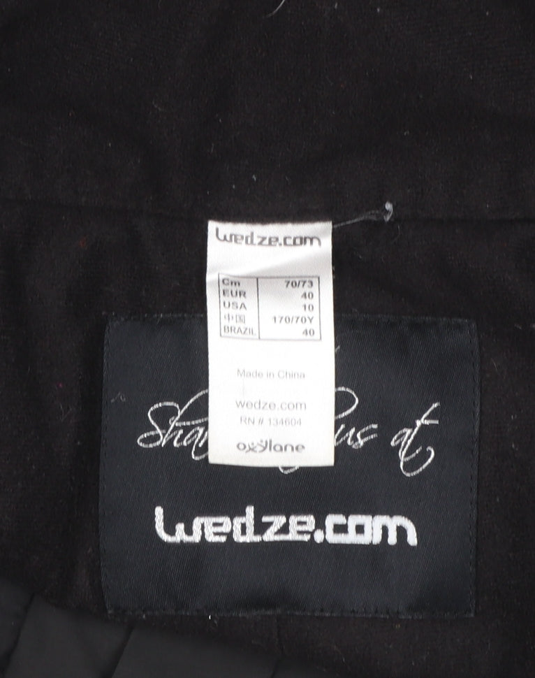 Wedze Womens Black Waterproof Snow Pants Size 12 Insulated Ski Trousers