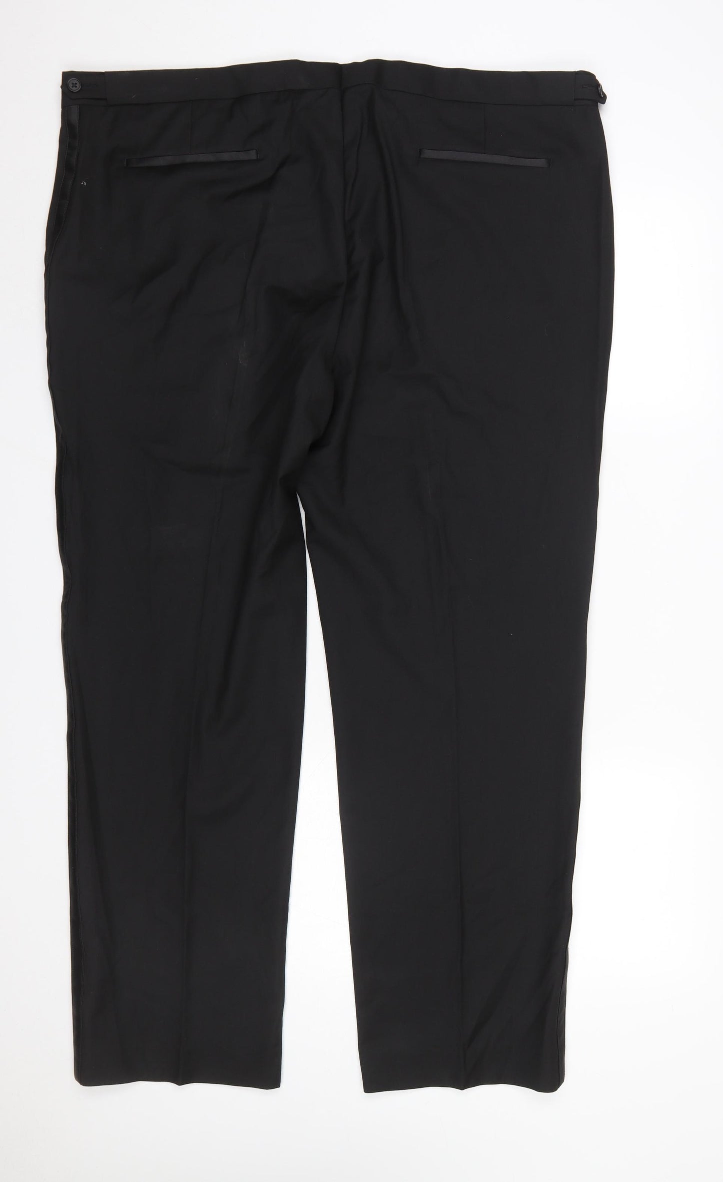 Marks and Spencer Men's Black 44 Regular Fit Dress Pants