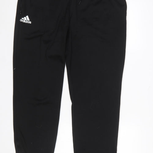 Adidas Womens Black Jogger Trousers Size L Polyester Sportswear