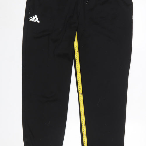 Adidas Womens Black Jogger Trousers Size L Polyester Sportswear