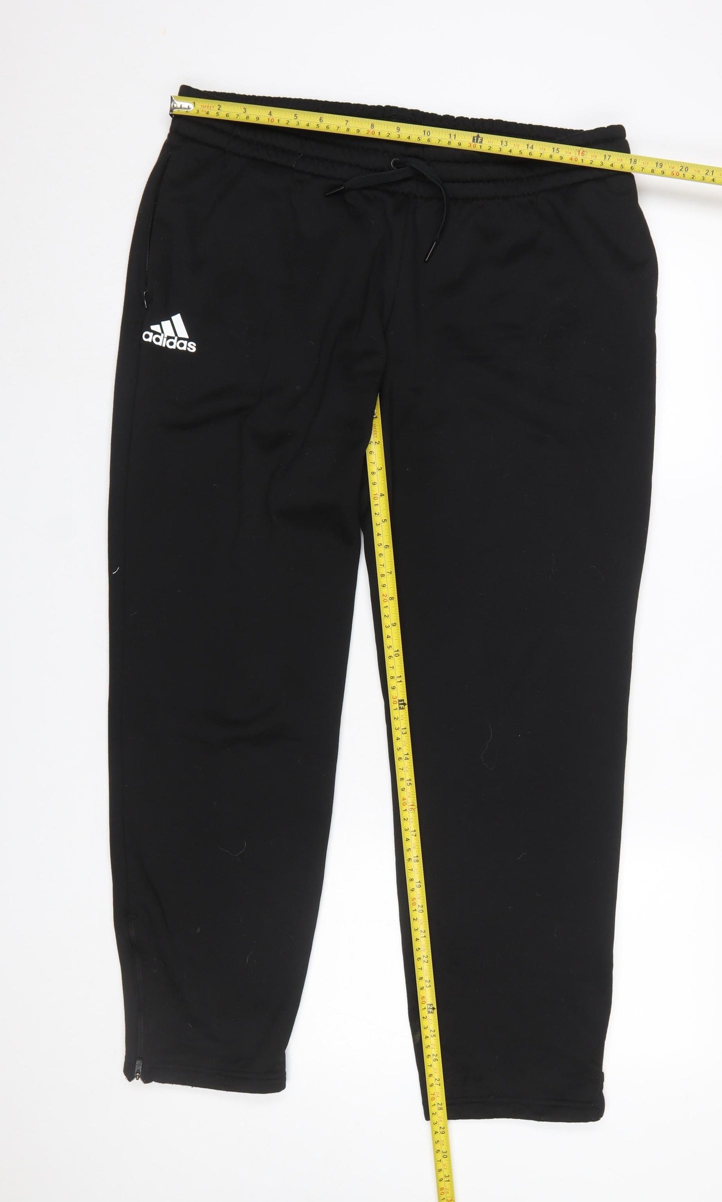 Adidas Womens Black Jogger Trousers Size L Polyester Sportswear