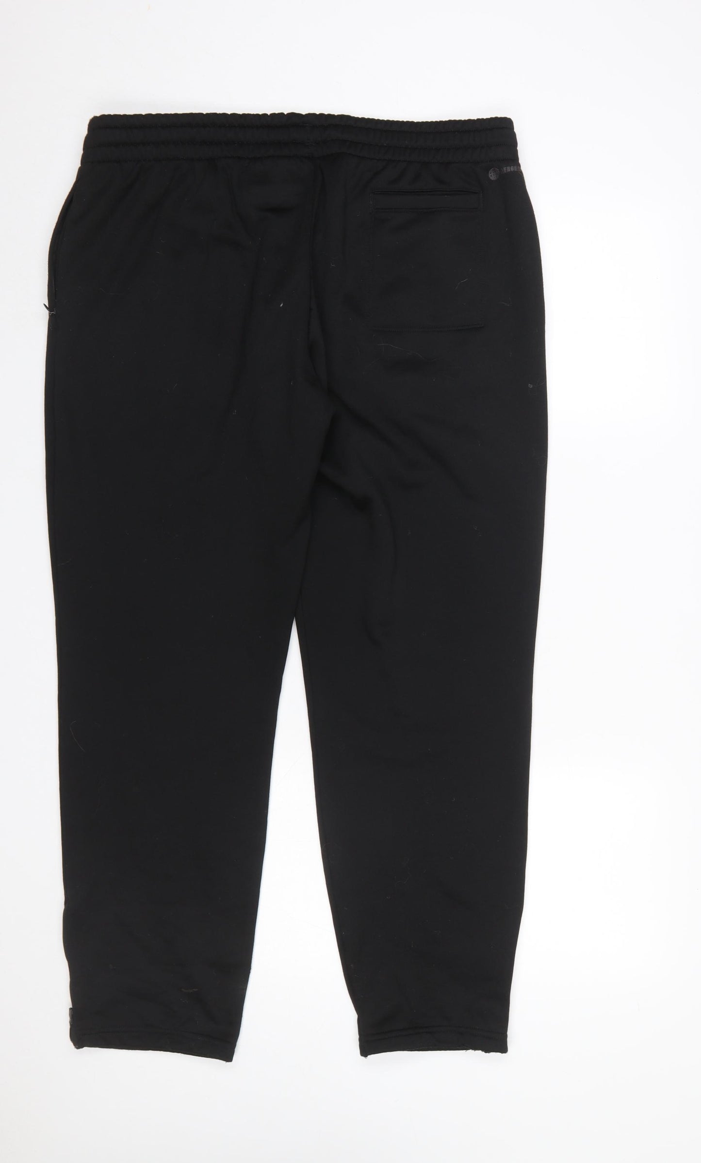 Adidas Womens Black Jogger Trousers Size L Polyester Sportswear