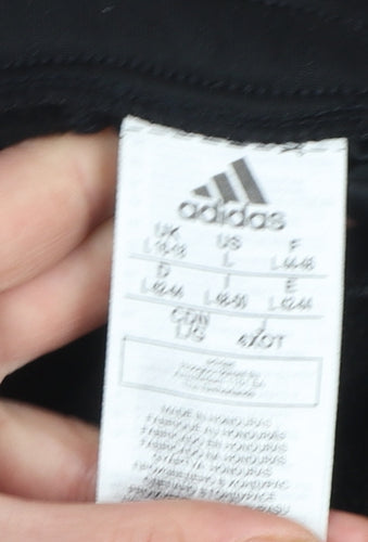 Adidas Womens Black Jogger Trousers Size L Polyester Sportswear