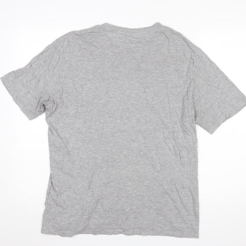 Champion Men's Grey Cotton Crew Neck Short Sleeve T-Shirt Size L