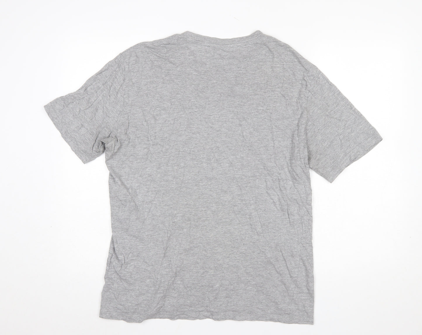Champion Men's Grey Cotton Crew Neck Short Sleeve T-Shirt Size L