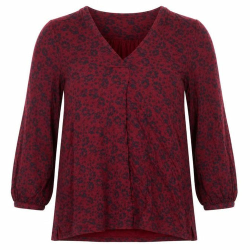 FatFace Womens Red Animal Print Viscose Tunic Blouse UK 12