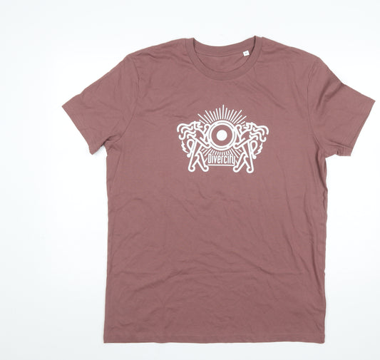 Stanley/Stella Men’s Brown Graphic Print Cotton T-Shirt XL