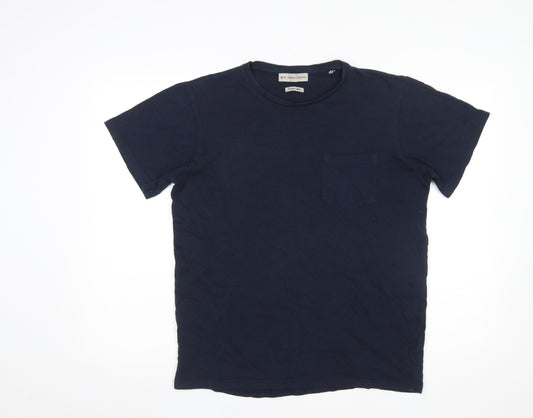 By Garment Makers Men's Navy Organic Cotton Crew Neck T-Shirt Size M