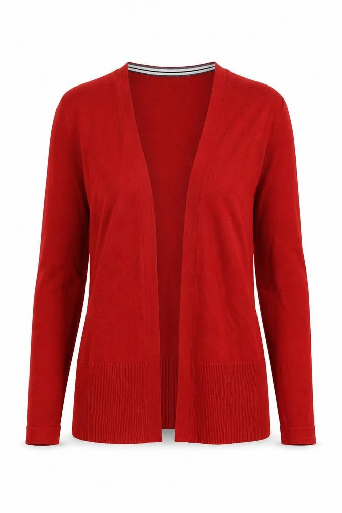 s.Oliver Women's Red Cardigan Size 10 Viscose Cotton Knit