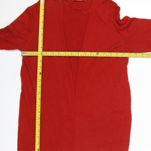 s.Oliver Women's Red Cardigan Size 10 Viscose Cotton Knit