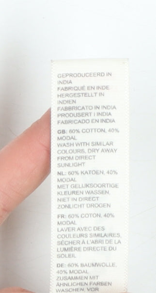 FatFace Womens Blue Floral Tunic Blouse Size 8 Long Sleeve Cotton Modal