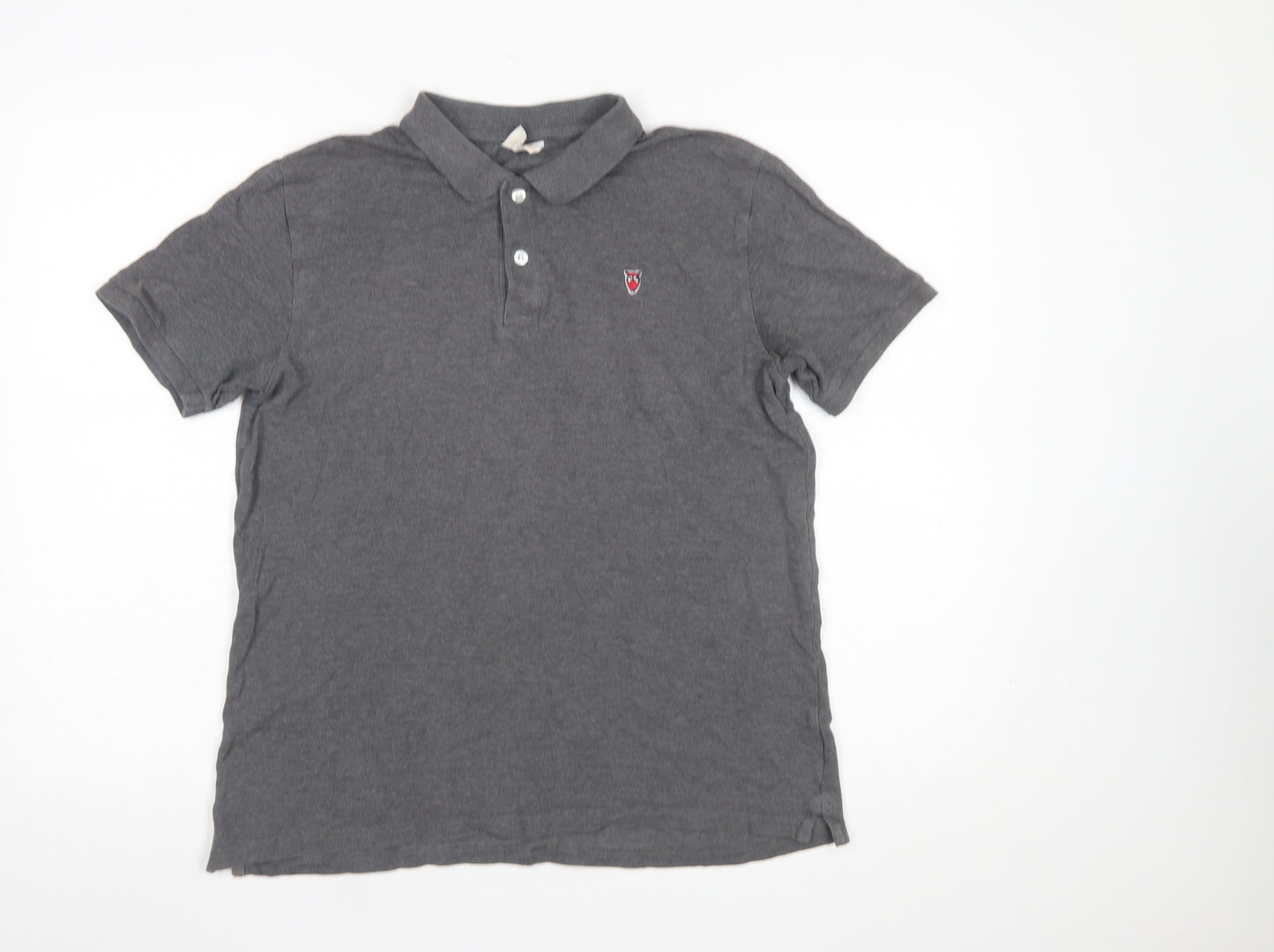 Knowledge Cotton Apparel Men's Grey Organic Cotton Polo Shirt L