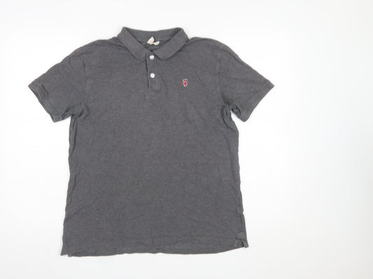 Knowledge Cotton Apparel Men's Grey Organic Cotton Polo Shirt L