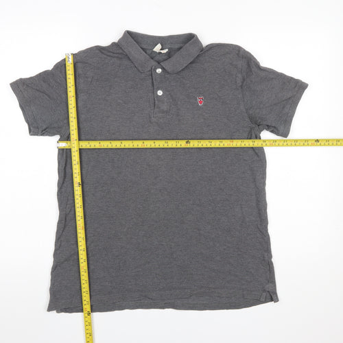 Knowledge Cotton Apparel Men's Grey Organic Cotton Polo Shirt L