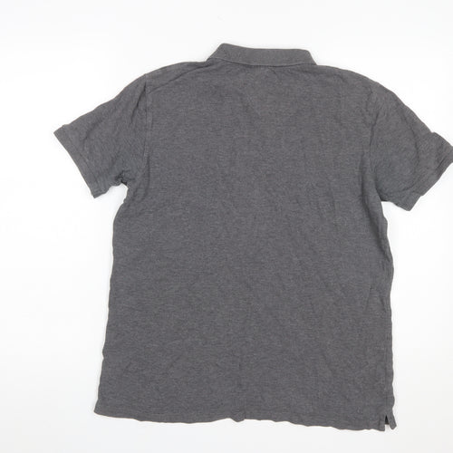Knowledge Cotton Apparel Men's Grey Organic Cotton Polo Shirt L
