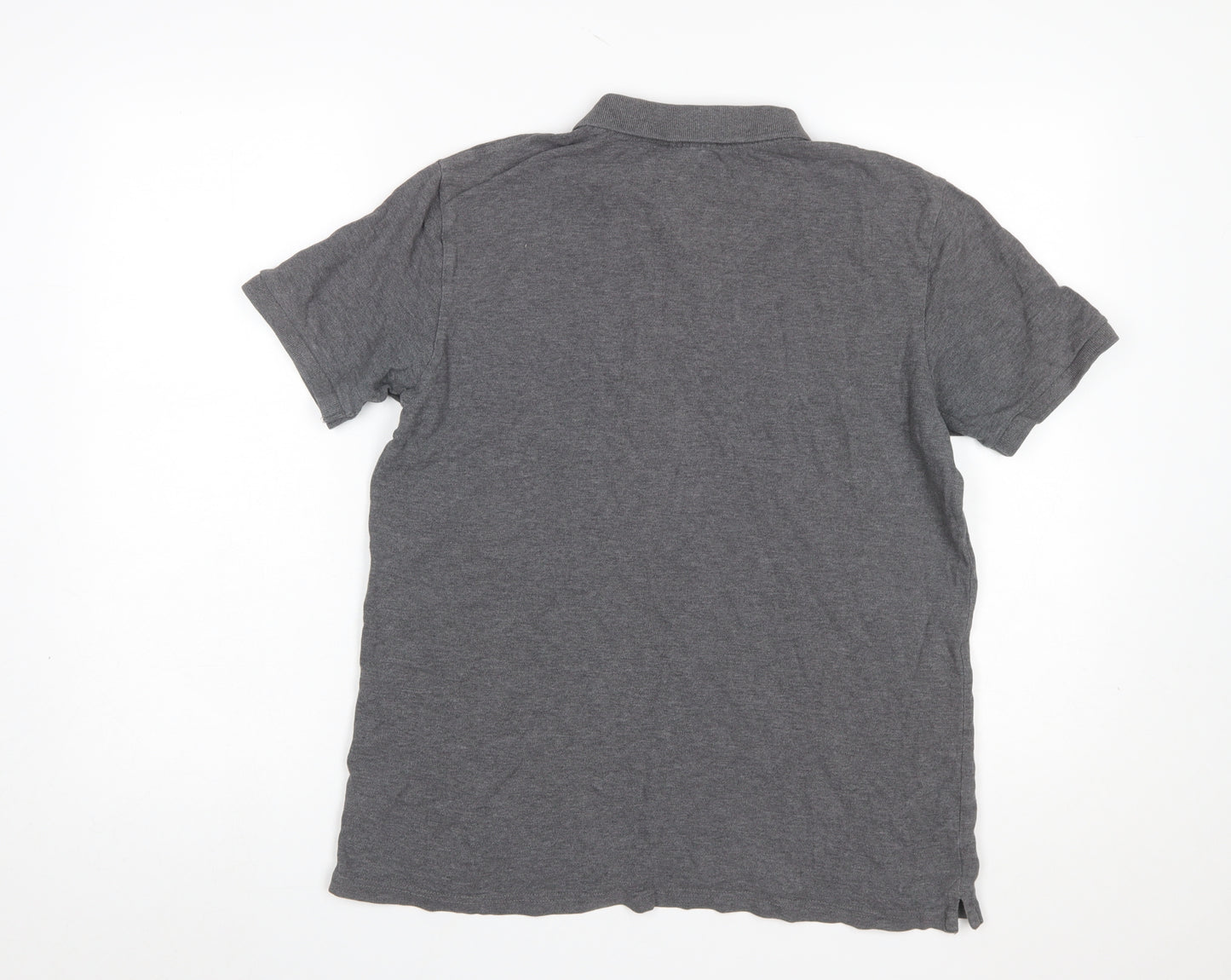 Knowledge Cotton Apparel Men's Grey Organic Cotton Polo Shirt L