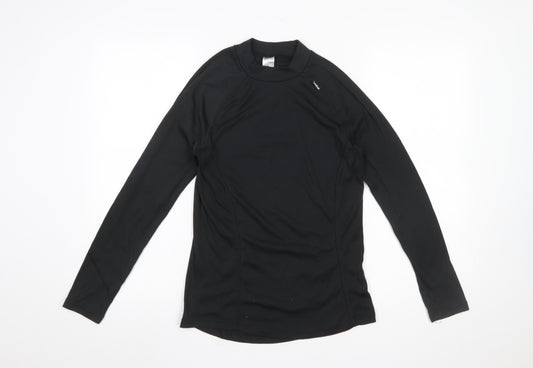 Decathlon Men's Black Long Sleeve Compression Top L Athletic Fit