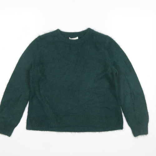 H&M Women's Green XS Crew Neck Long Sleeve Pullover Jumper