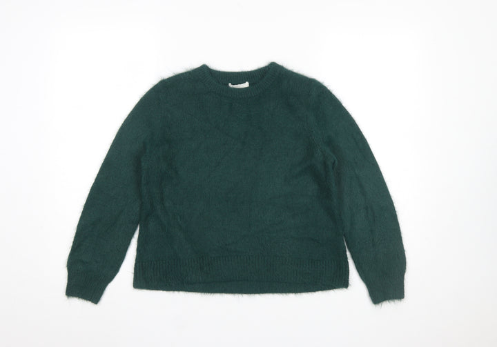 H&M Women's Green XS Crew Neck Long Sleeve Pullover Jumper