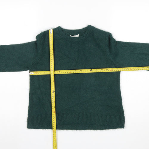 H&M Women's Green XS Crew Neck Long Sleeve Pullover Jumper