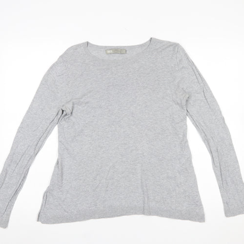 ASOS Women Grey Pullover Jumper UK 10 Long Sleeve Star Detail