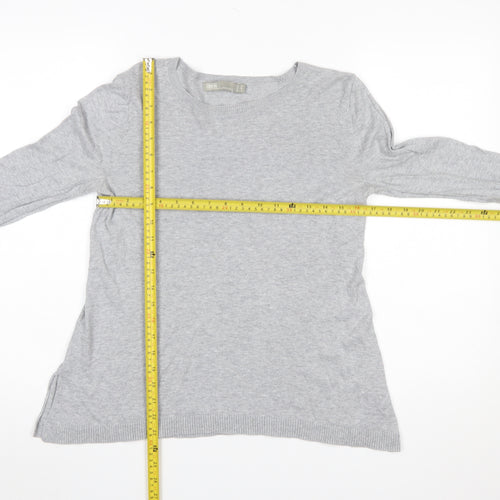 ASOS Women Grey Pullover Jumper UK 10 Long Sleeve Star Detail