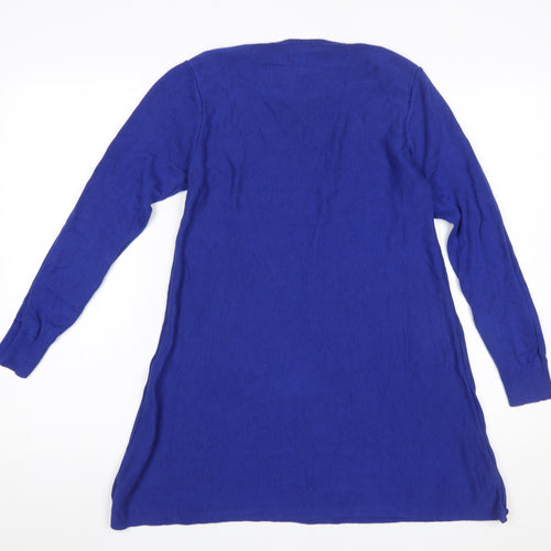 Creation L Women Blue Size 12 Tunic Knit Long Sleeve Jumper