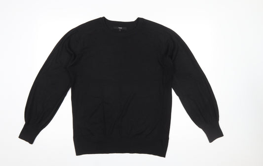 Next Women's Black Crew Neck Pullover Jumper Size 16